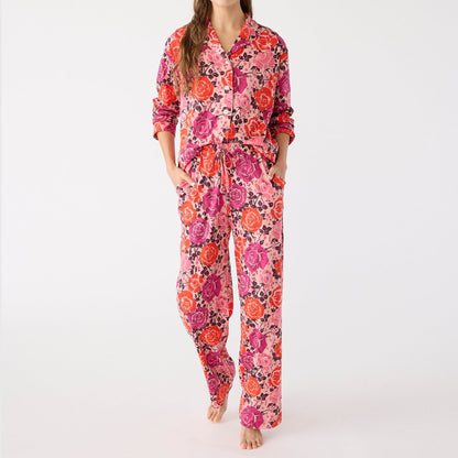 Long-Sleeved Button-Down Pajama Top