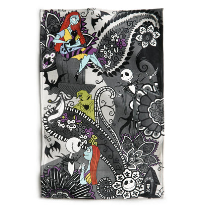 Disney Tim Burton's The Nightmare Before Christmas Plush Throw Blanket